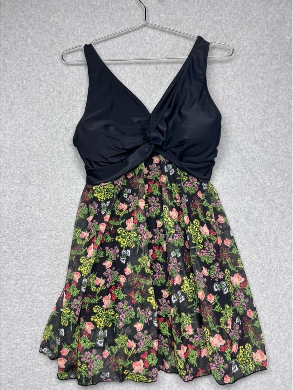 Summer Mae Swimdress Womens Medium NWT 1 Piece Bathing Suit Modest Mesh Coverup